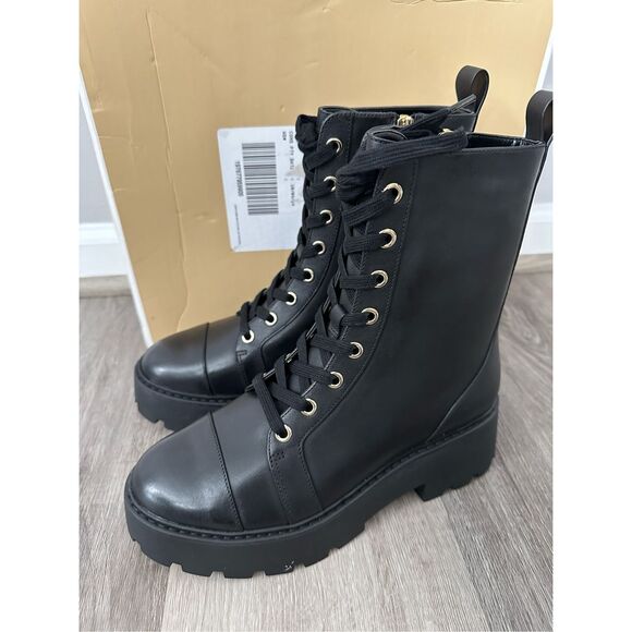 Michael Michael Kors Women Michael By Michael Kors Blake Leather Ankle Bootie Black Size 6.5M $225